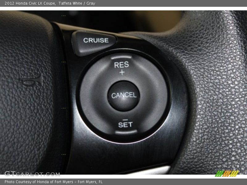 Taffeta White / Gray 2012 Honda Civic LX Coupe