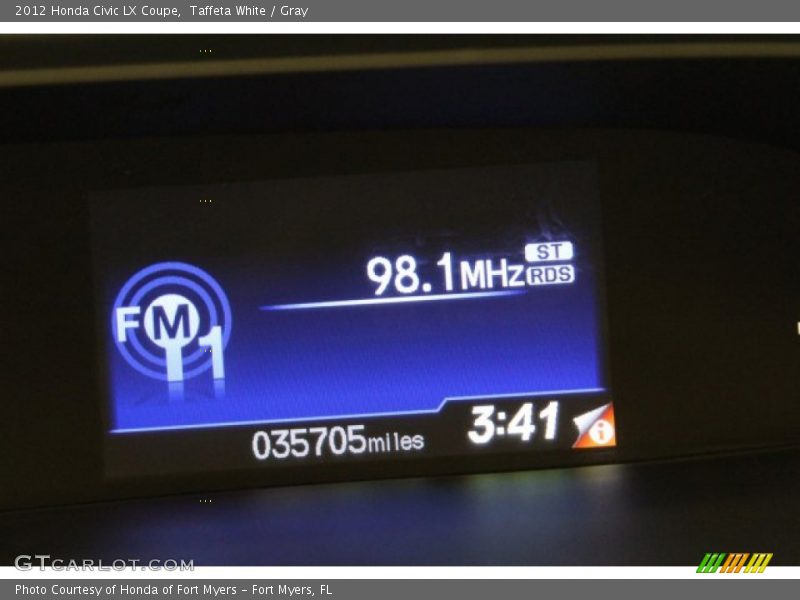 Taffeta White / Gray 2012 Honda Civic LX Coupe