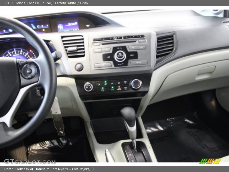Taffeta White / Gray 2012 Honda Civic LX Coupe
