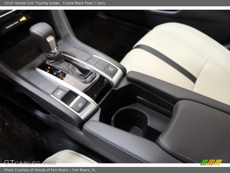 Crystal Black Pearl / Ivory 2016 Honda Civic Touring Sedan