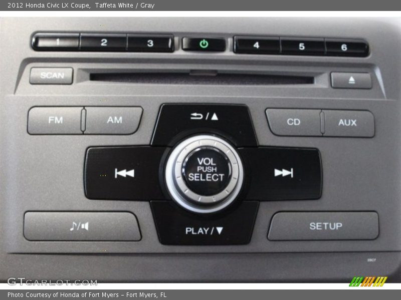 Taffeta White / Gray 2012 Honda Civic LX Coupe