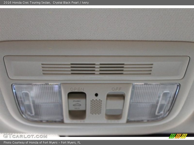 Crystal Black Pearl / Ivory 2016 Honda Civic Touring Sedan