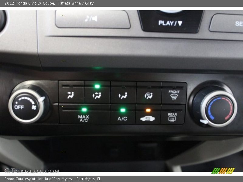 Taffeta White / Gray 2012 Honda Civic LX Coupe