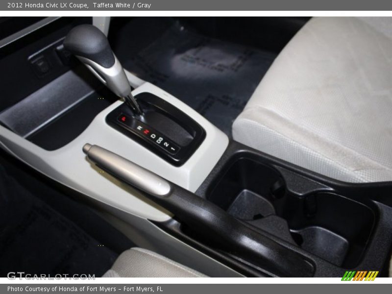 Taffeta White / Gray 2012 Honda Civic LX Coupe
