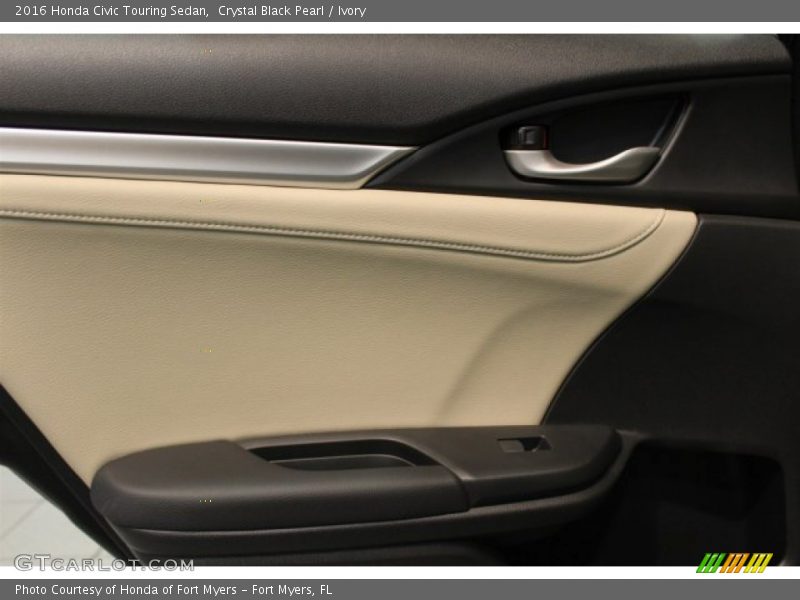 Crystal Black Pearl / Ivory 2016 Honda Civic Touring Sedan