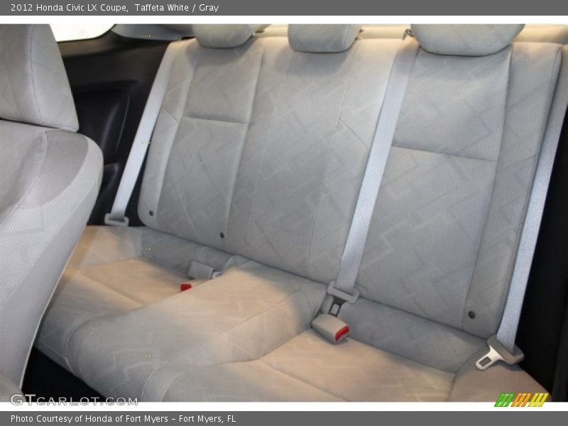 Taffeta White / Gray 2012 Honda Civic LX Coupe