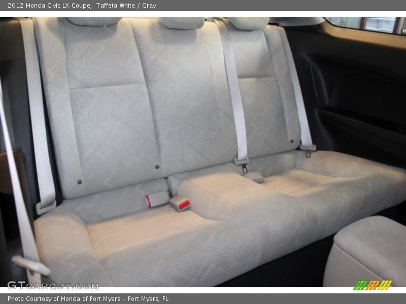 Taffeta White / Gray 2012 Honda Civic LX Coupe