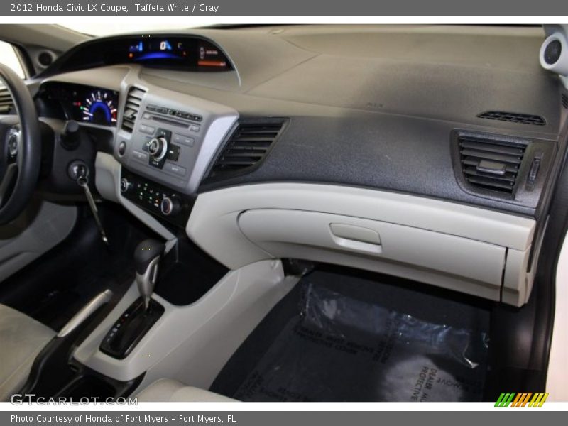 Taffeta White / Gray 2012 Honda Civic LX Coupe