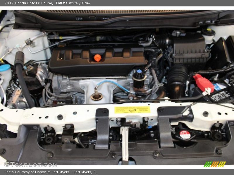 Taffeta White / Gray 2012 Honda Civic LX Coupe