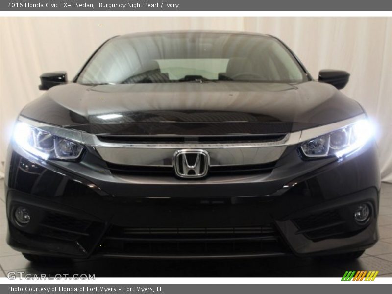 Burgundy Night Pearl / Ivory 2016 Honda Civic EX-L Sedan