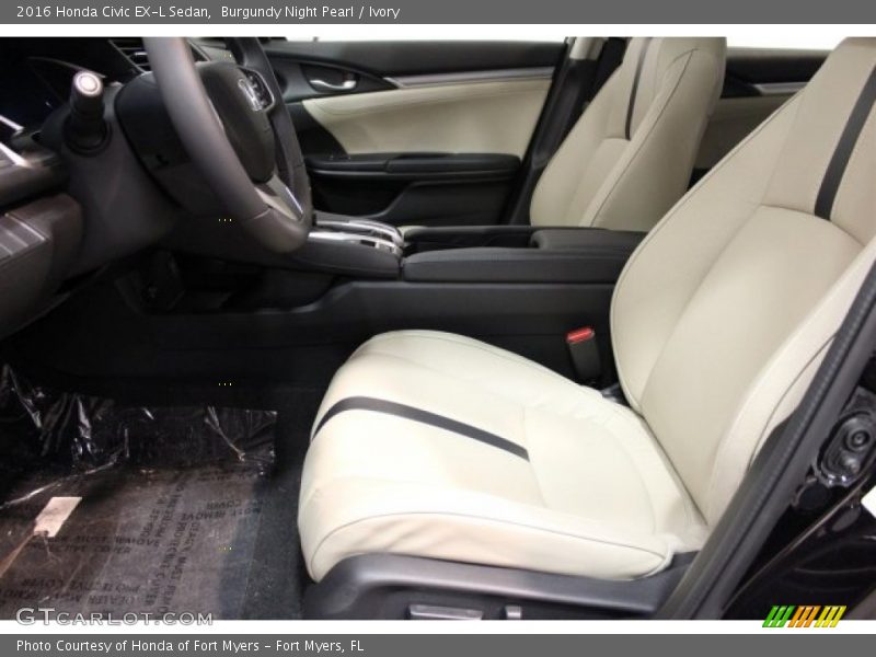 Burgundy Night Pearl / Ivory 2016 Honda Civic EX-L Sedan