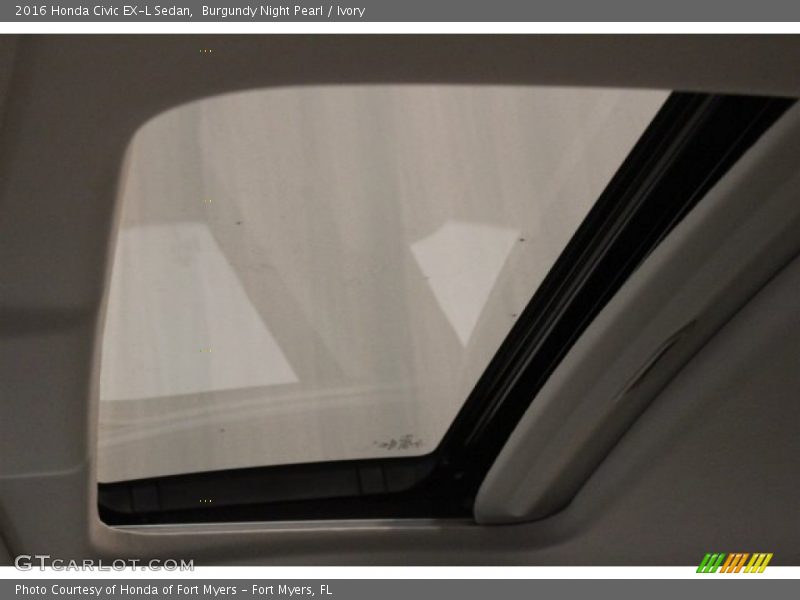 Burgundy Night Pearl / Ivory 2016 Honda Civic EX-L Sedan