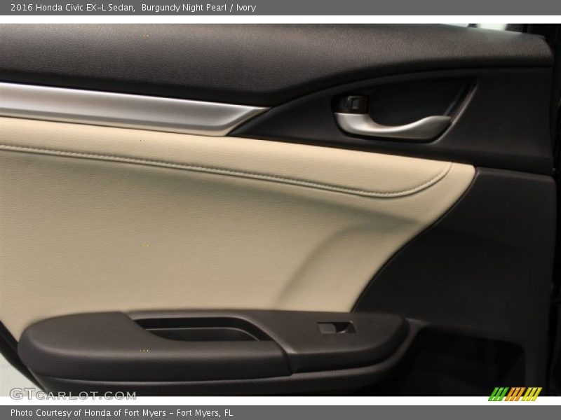 Burgundy Night Pearl / Ivory 2016 Honda Civic EX-L Sedan