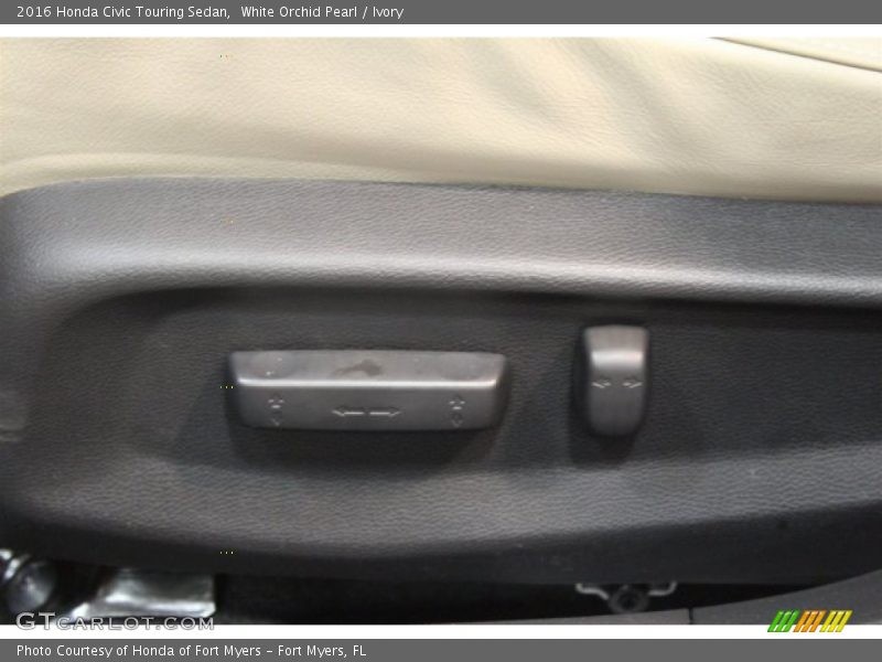 White Orchid Pearl / Ivory 2016 Honda Civic Touring Sedan