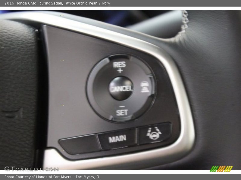 White Orchid Pearl / Ivory 2016 Honda Civic Touring Sedan