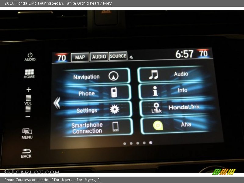 White Orchid Pearl / Ivory 2016 Honda Civic Touring Sedan