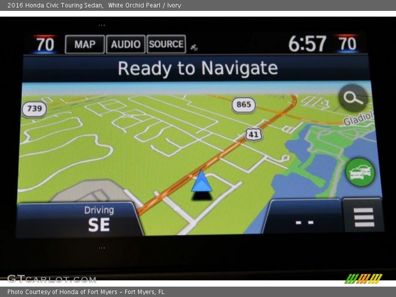 White Orchid Pearl / Ivory 2016 Honda Civic Touring Sedan