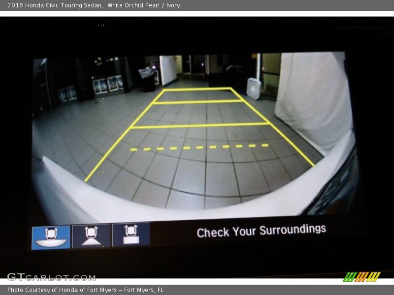 White Orchid Pearl / Ivory 2016 Honda Civic Touring Sedan