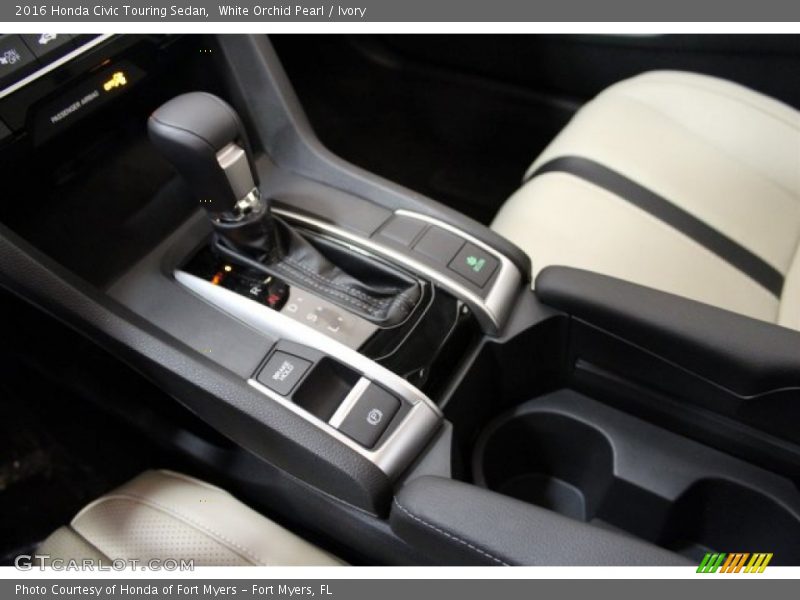 White Orchid Pearl / Ivory 2016 Honda Civic Touring Sedan