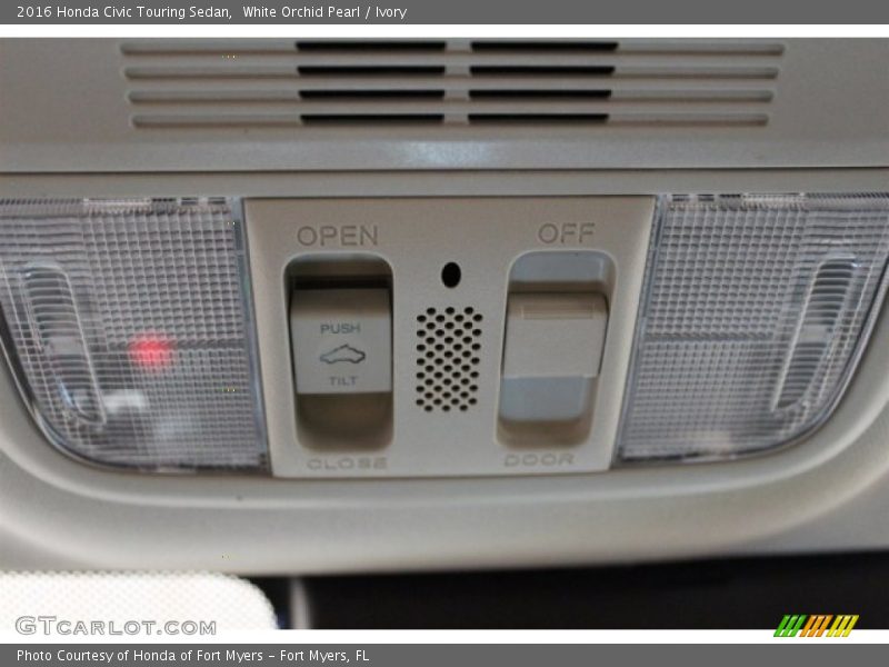 White Orchid Pearl / Ivory 2016 Honda Civic Touring Sedan