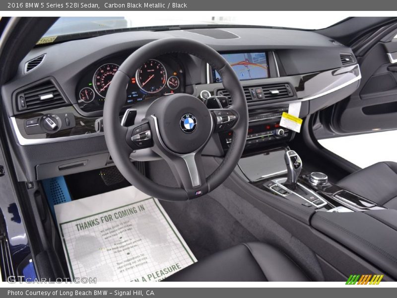 Carbon Black Metallic / Black 2016 BMW 5 Series 528i Sedan
