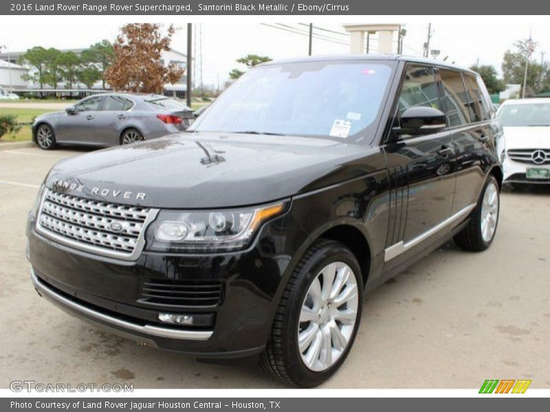 Santorini Black Metallic / Ebony/Cirrus 2016 Land Rover Range Rover Supercharged