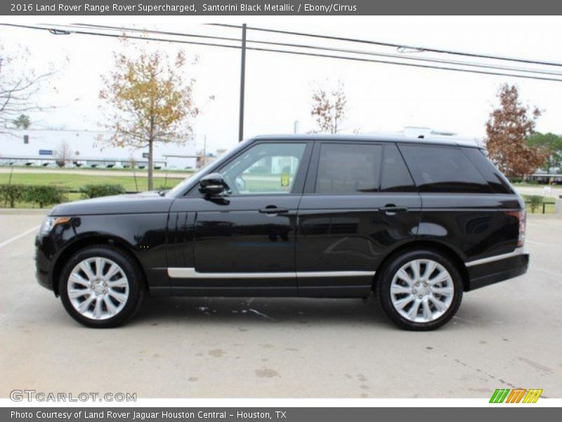 Santorini Black Metallic / Ebony/Cirrus 2016 Land Rover Range Rover Supercharged