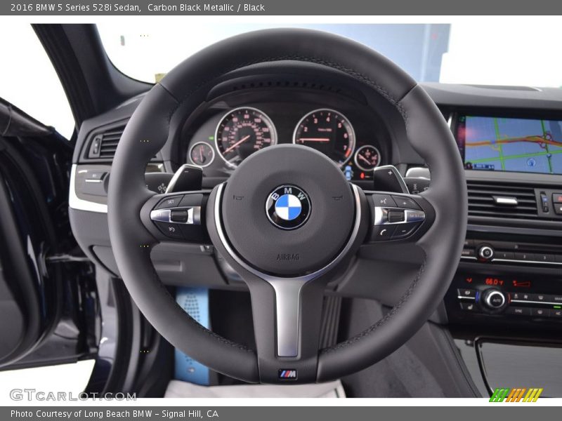 Carbon Black Metallic / Black 2016 BMW 5 Series 528i Sedan