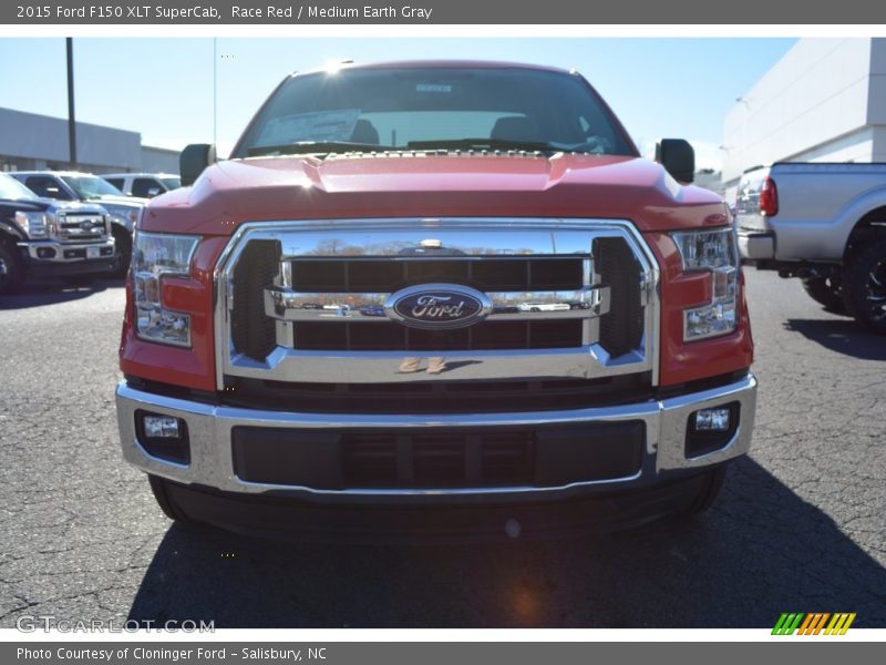 Race Red / Medium Earth Gray 2015 Ford F150 XLT SuperCab