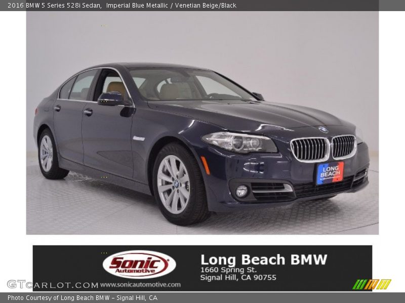 Imperial Blue Metallic / Venetian Beige/Black 2016 BMW 5 Series 528i Sedan
