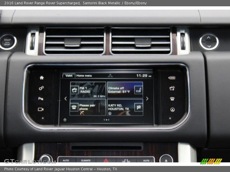 Santorini Black Metallic / Ebony/Ebony 2016 Land Rover Range Rover Supercharged