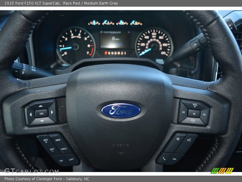 Race Red / Medium Earth Gray 2015 Ford F150 XLT SuperCab