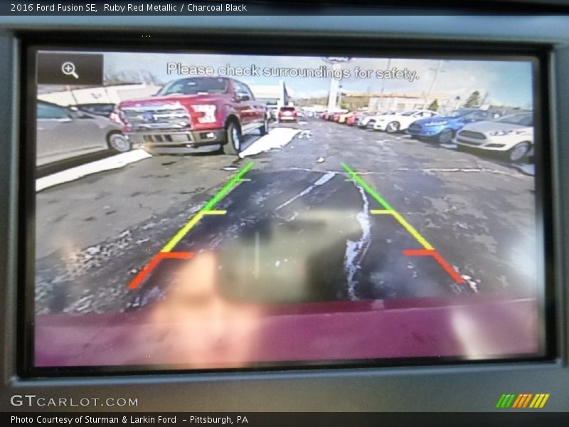 Ruby Red Metallic / Charcoal Black 2016 Ford Fusion SE