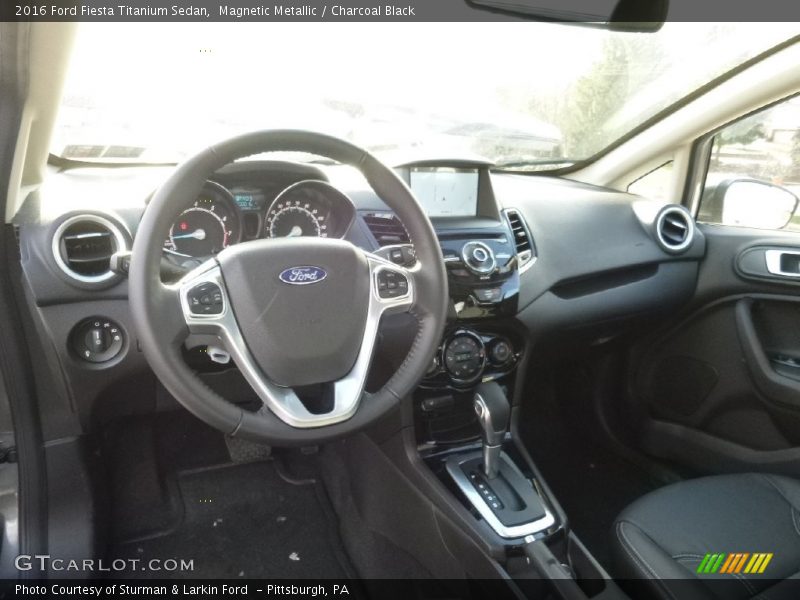Charcoal Black Interior - 2016 Fiesta Titanium Sedan 
