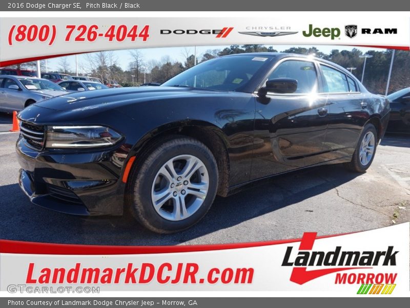 Pitch Black / Black 2016 Dodge Charger SE