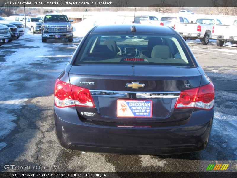 Blue Ray Metallic / Jet Black 2016 Chevrolet Cruze Limited LT