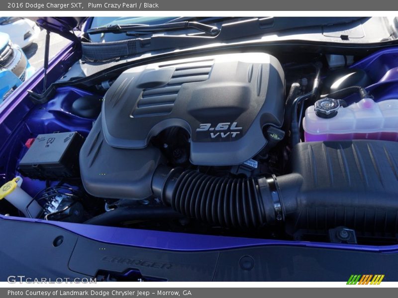 Plum Crazy Pearl / Black 2016 Dodge Charger SXT