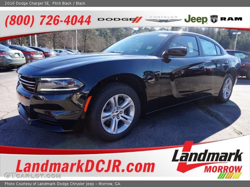 Pitch Black / Black 2016 Dodge Charger SE