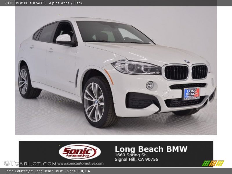 Alpine White / Black 2016 BMW X6 sDrive35i