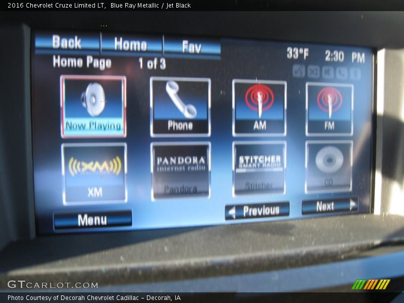 Blue Ray Metallic / Jet Black 2016 Chevrolet Cruze Limited LT