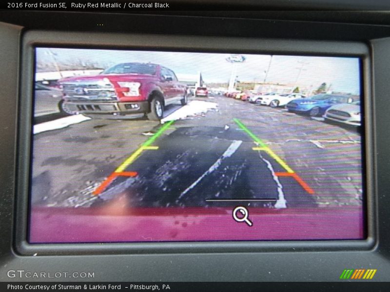Ruby Red Metallic / Charcoal Black 2016 Ford Fusion SE