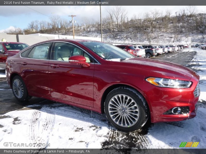 Ruby Red Metallic / Medium Soft Ceramic 2016 Ford Fusion Titanium
