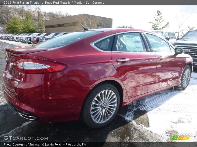 Ruby Red Metallic / Medium Soft Ceramic 2016 Ford Fusion Titanium