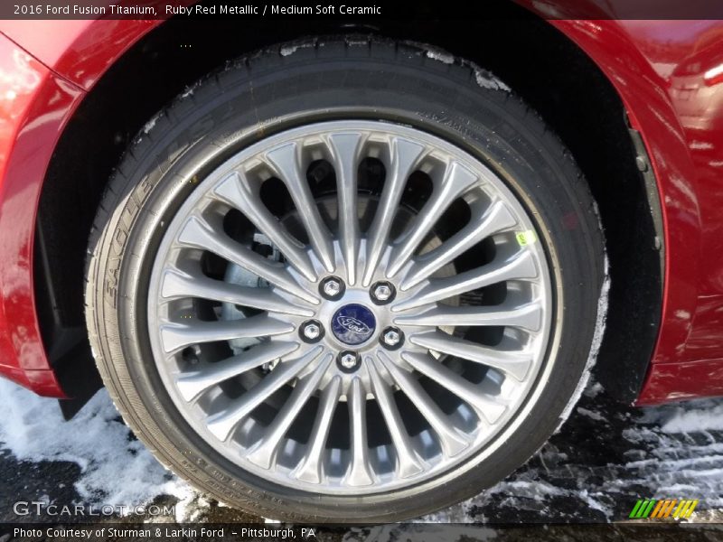 Ruby Red Metallic / Medium Soft Ceramic 2016 Ford Fusion Titanium