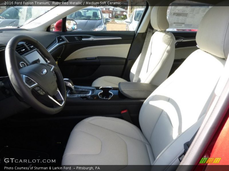 Ruby Red Metallic / Medium Soft Ceramic 2016 Ford Fusion Titanium