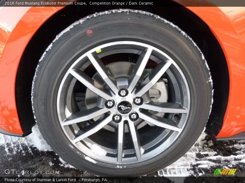 Competition Orange / Dark Ceramic 2016 Ford Mustang EcoBoost Premium Coupe
