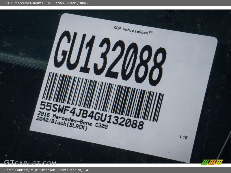 Black / Black 2016 Mercedes-Benz C 300 Sedan