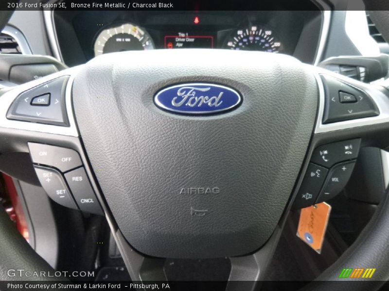 Bronze Fire Metallic / Charcoal Black 2016 Ford Fusion SE