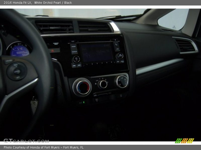 White Orchid Pearl / Black 2016 Honda Fit LX