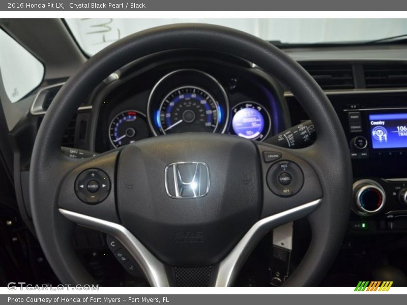 Crystal Black Pearl / Black 2016 Honda Fit LX